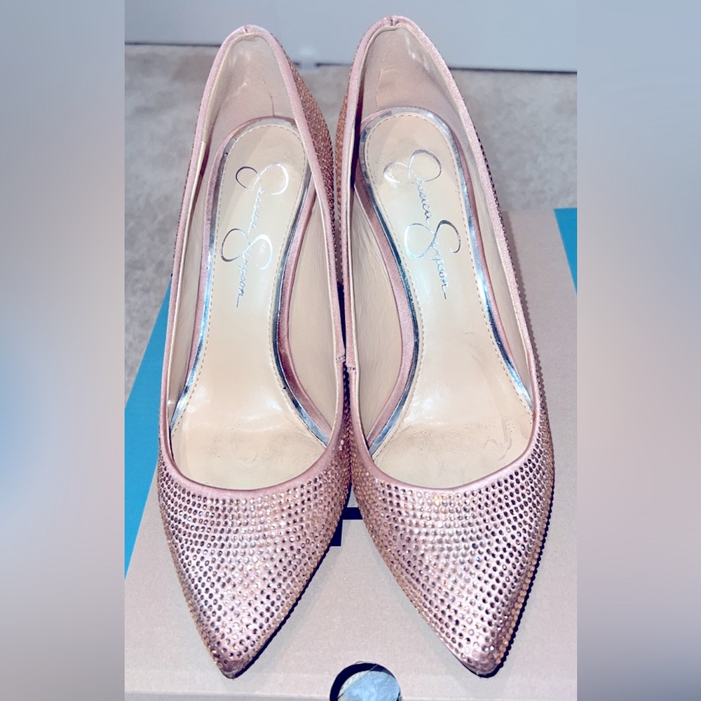 Jessica Simpson Rhinestone Pointed‑Toe Pumps – New / Never Worn